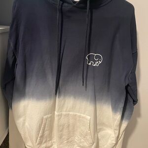 Ivory Ella Navy Hoodie with Elephant Logo